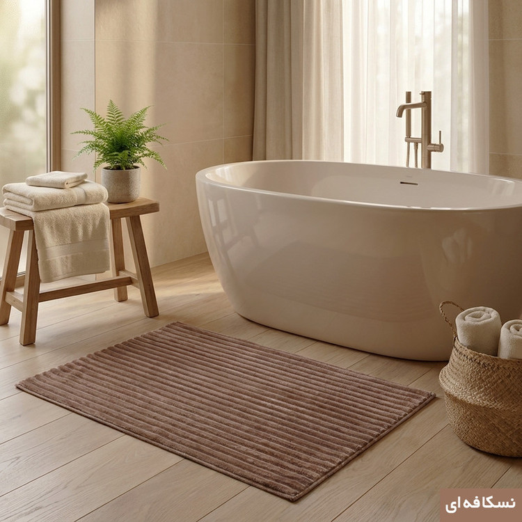 پادری وینوما مدل سرویس بهداشتی و حمام 4 لایه مخمل ویژه سایز 70x45 سانتیمتر مناسب برای فضای داخلی