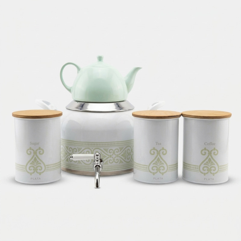 ست کتری و قوری کیتچن ورپلاتا مدل matcha persia گنجایش کتری 6 لیتر گنجایش قوری 0.5 لیتر مجموعه 5 عددی