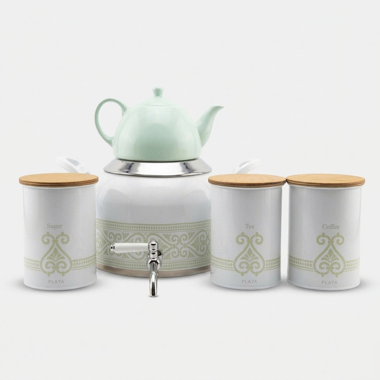 ست کتری و قوری کیتچن ورپلاتا مدل matcha persia گنجایش کتری 6 لیتر گنجایش قوری 0.5 لیتر مجموعه 5 عددی