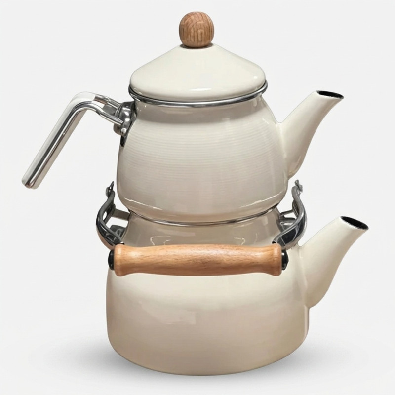 ست کتری و قوری شاهین مدل KRM-PRL گنجایش کتری 2.1 لیتر گنجایش قوری 1.1 لیتر