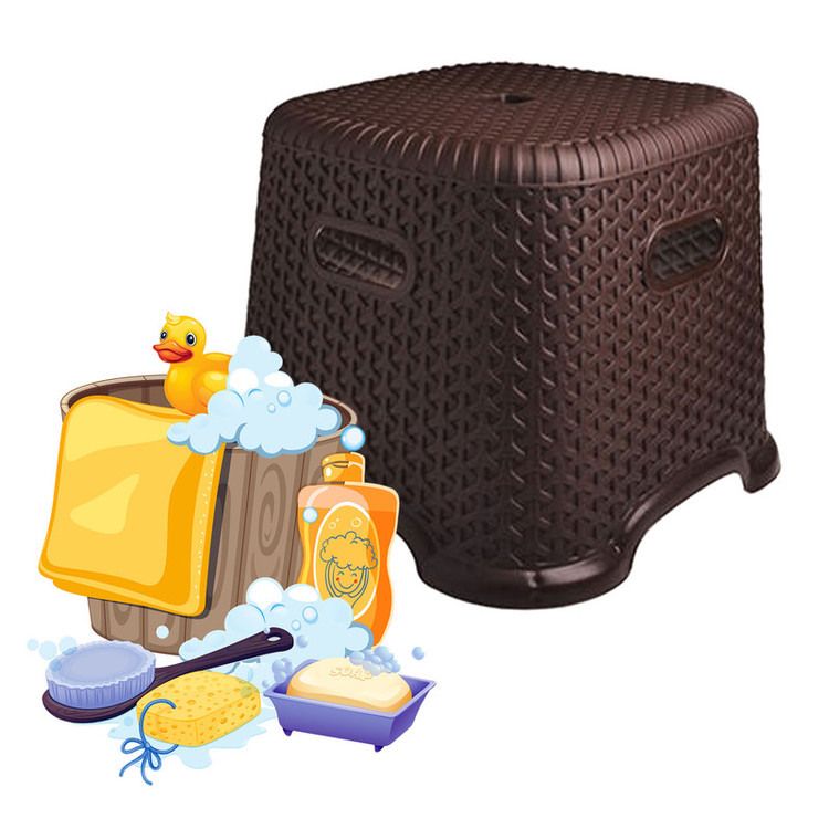 صندلی حمام Wicker-LRG مدل پلاستیکی