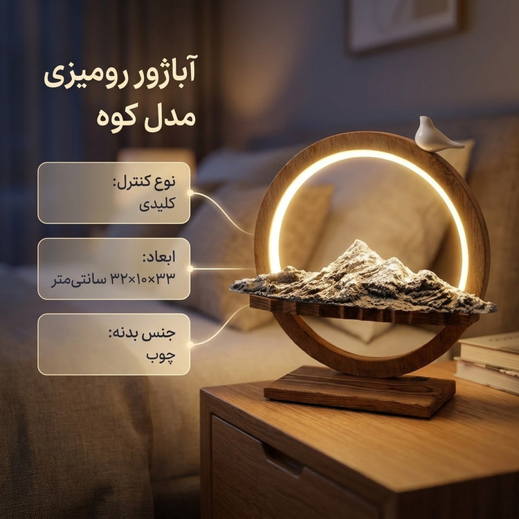 آباژور رومیزی مدل کوه