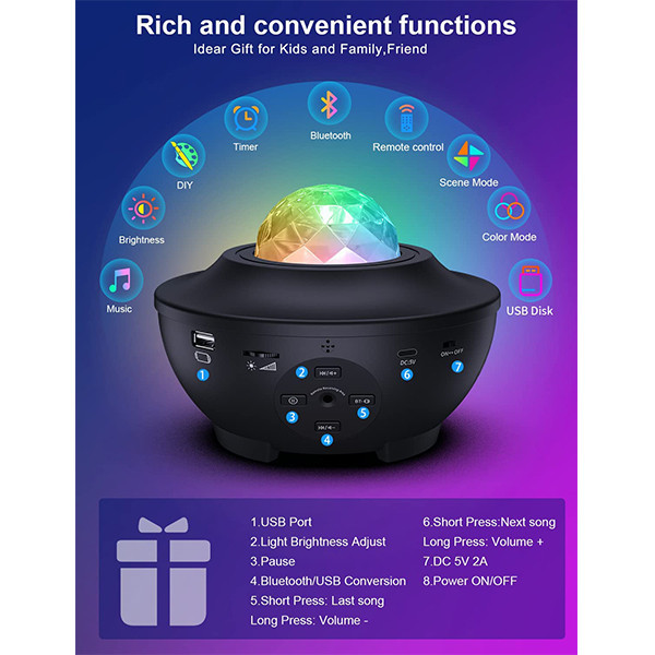 چراغ رومیزی مدل Starry Projector Light
