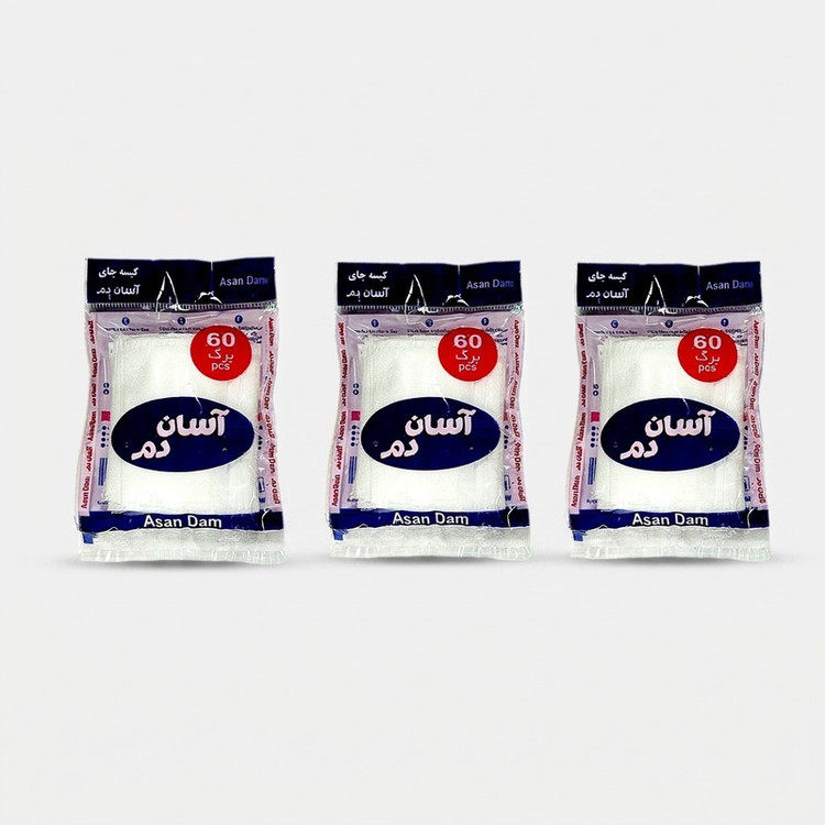 فیلتر چای آسان دم مدل اقتصادی سه بسته 60 عددی