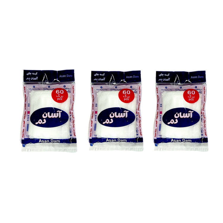 فیلتر چای آسان دم مدل اقتصادی سه بسته 60 عددی