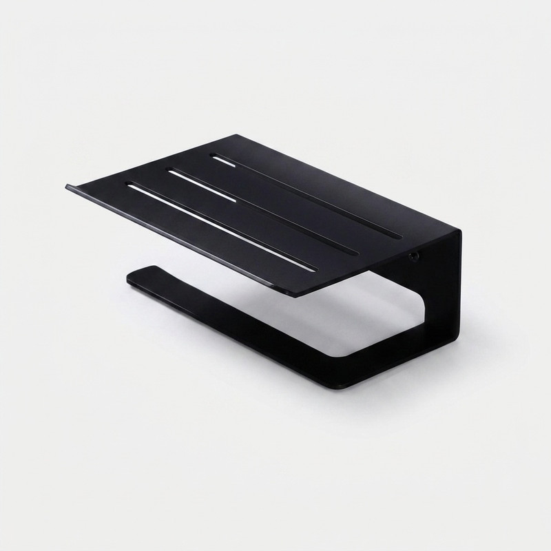 پایه رول دستمال کاغذی مدل لبه دار فلزی کد zb10
