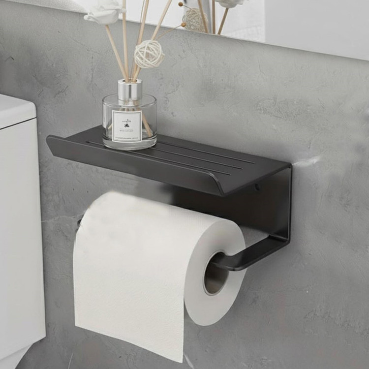 پایه رول دستمال کاغذی مدل لبه دار فلزی کد zb10