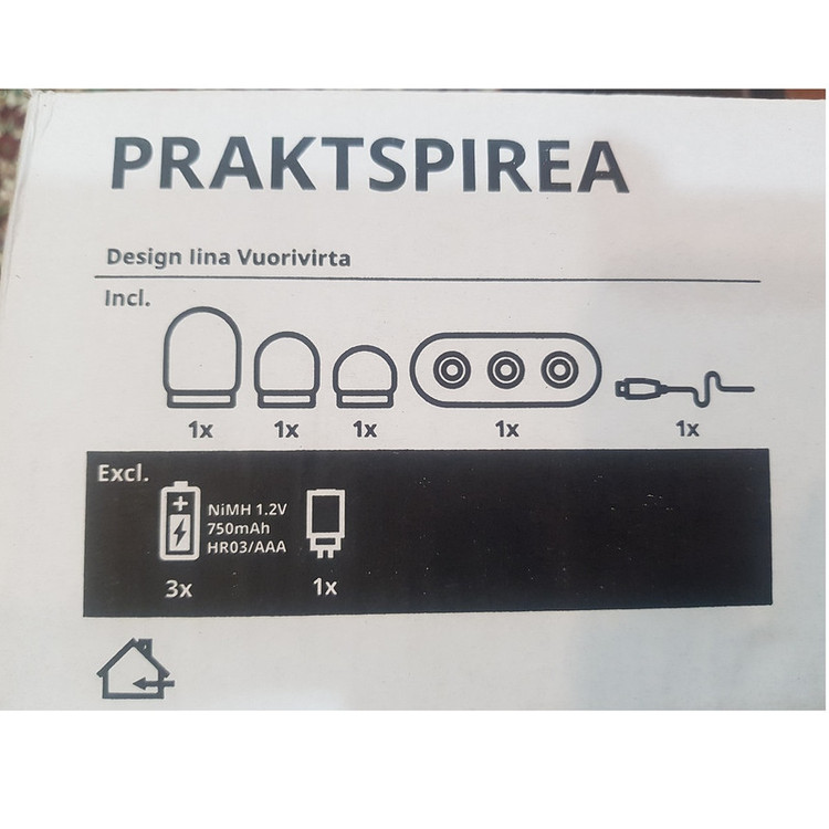 آباژور رومیزی ایکیا مدل PRAKTSPIREA کد 8855 بسته 3 عددی