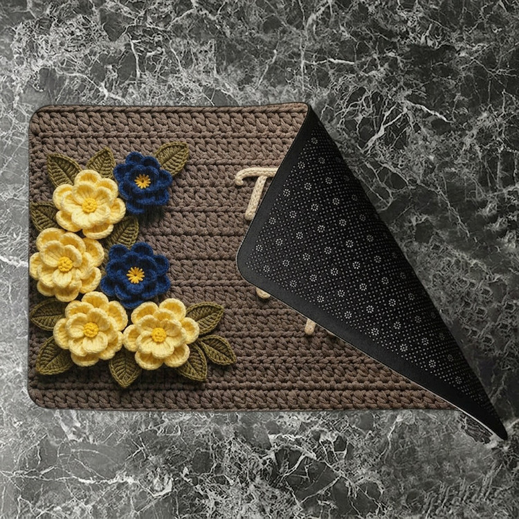 پادری مدل رویه مخمل طرح ترک کد S.1503 سایز 75x45 سانتیمتر مناسب برای فضای داخلی