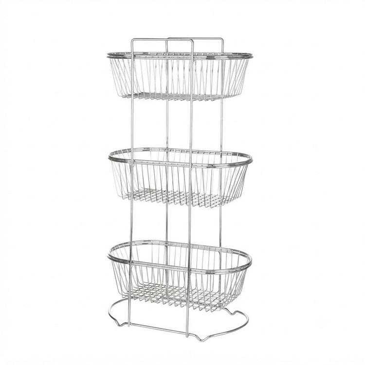 سبد سیب زمینی و پیاز 3 طبقه مدل بیضی