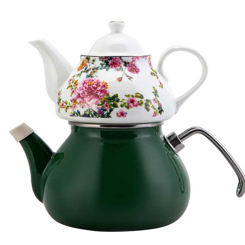 ست کتری و قوری کاراجا مدل Garden گنجایش کتری 1.1 لیتر گنجایش قوری 0.9 لیتر