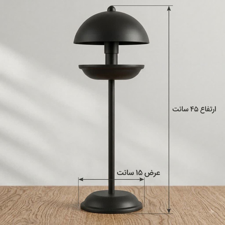آباژور رومیزی مدل پایهدار طرح قارچی کد 001