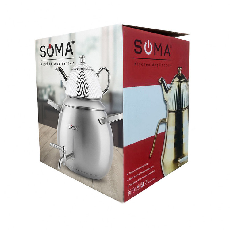 ست کتری و قوری سوما مدل so-7117 گنجایش کتری 6 لیتر گنجایش قوری 1/5 لیتر