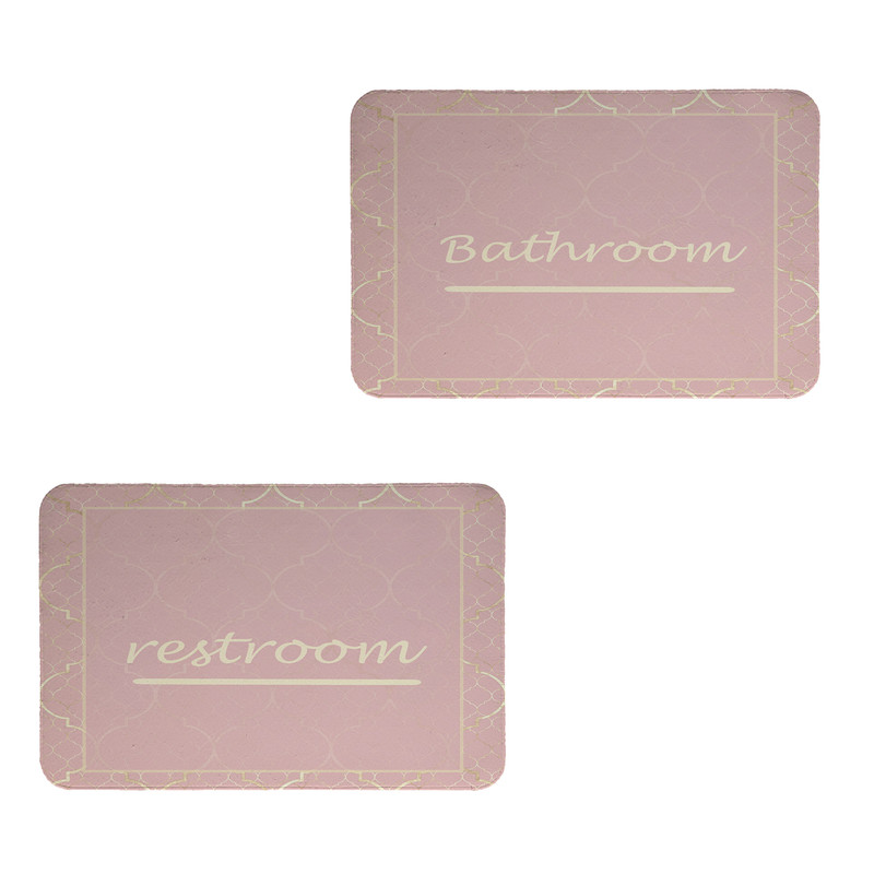 پادری طرح  Restroom & Bathroom کد 8686 سایز 60x40 سانتی متر مجموعه دو عددی