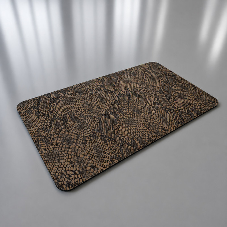 پادری ماهوت مدل چاپی طرح پوست مار سایز 78*48 سانتی متر کد PDA06 مناسب فضای داخلی و بیرونی منزل