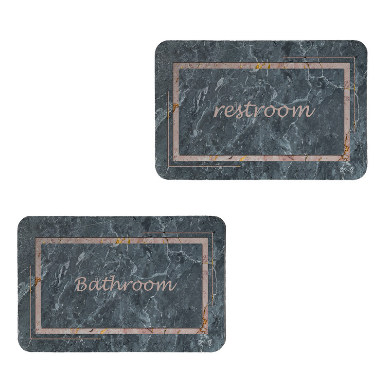 پادری طرح  Restroom & Bathroom کد 8748 سایز 60x40 سانتی متر مجموعه دو عددی