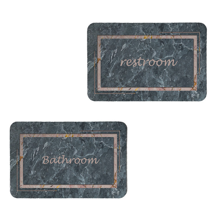 پادری طرح Restroom & Bathroom کد 8748 سایز 60x40 سانتی متر مجموعه دو عددی