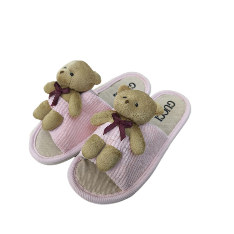دمپایی حوله ای مدل خرسی PRSTK Teddy P