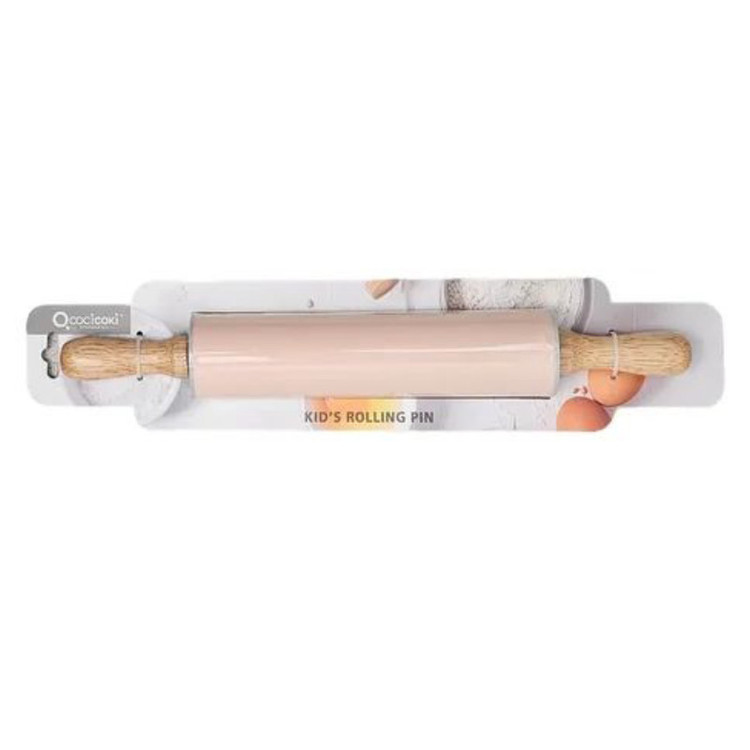 وردنه فوندانت مدل سیلیکونی دسته چوبی کد sk-9532