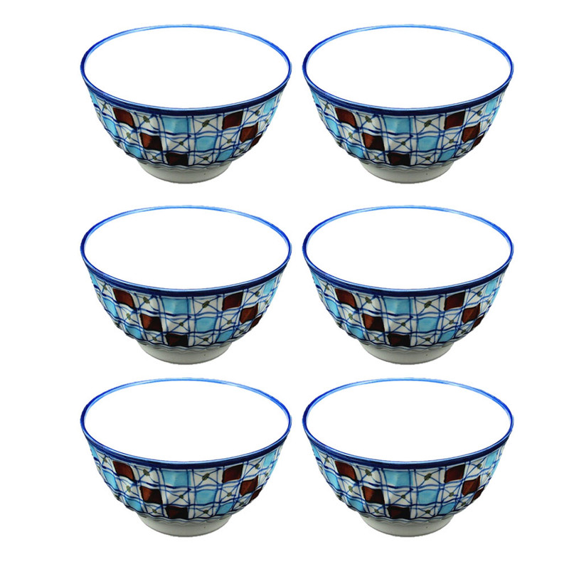 کاسه آبگوشت خوری مدل  چهارخانه مجموعه 6 عددی