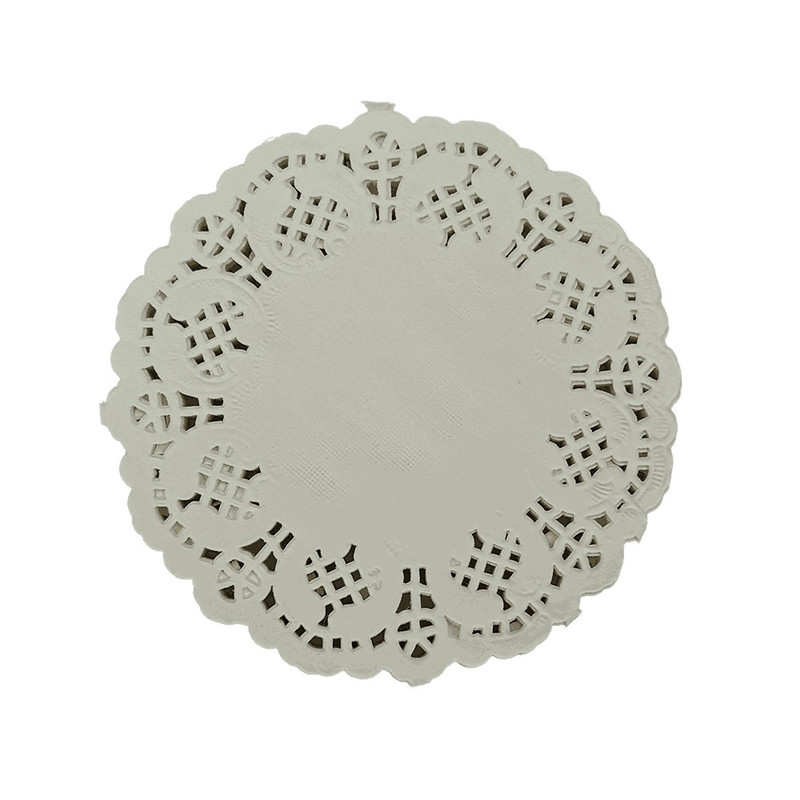 کاغذ شیرینی پزی مدل گیپور طرح دایره 12.5x12.5 بسته 100 عددی