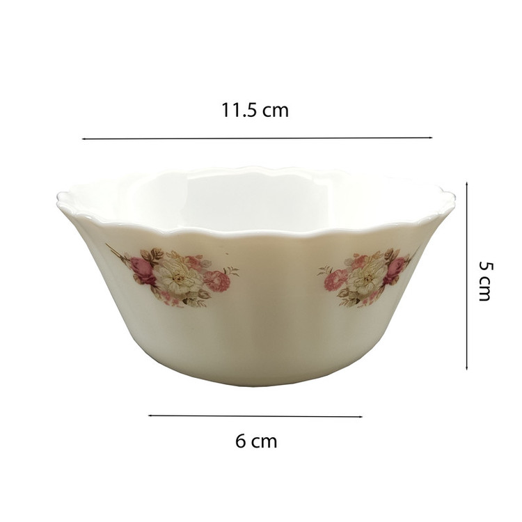 پیاله ماست خوری پارس اپال مدل رز درجه یک بسته 6 عددی