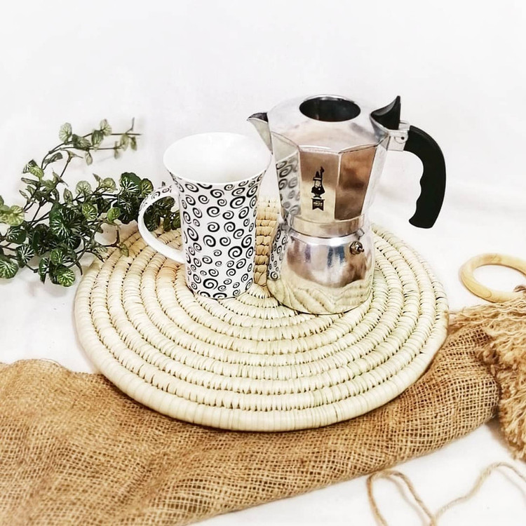 زیربشقابی و زیر قابلمهای مدل حصیری کد 35cm