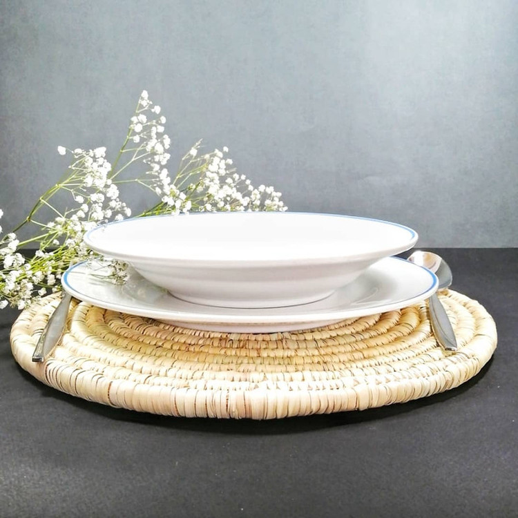 زیربشقابی و زیر قابلمهای مدل حصیری کد 35cm
