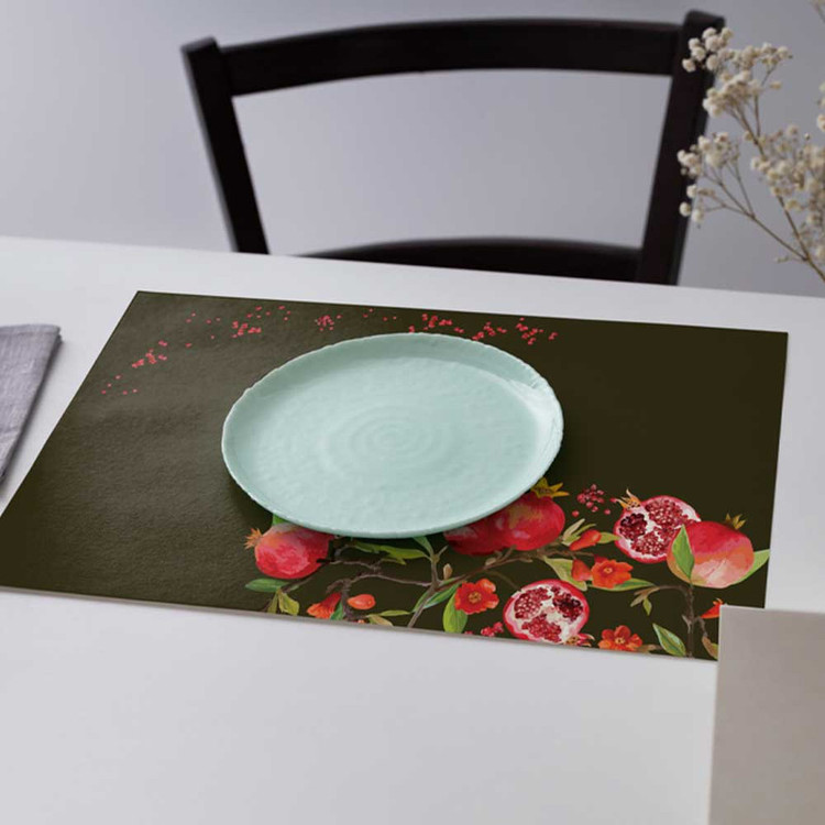 زیربشقابی طرح انار کد F2ZI1031 مجموعه چهار عددی