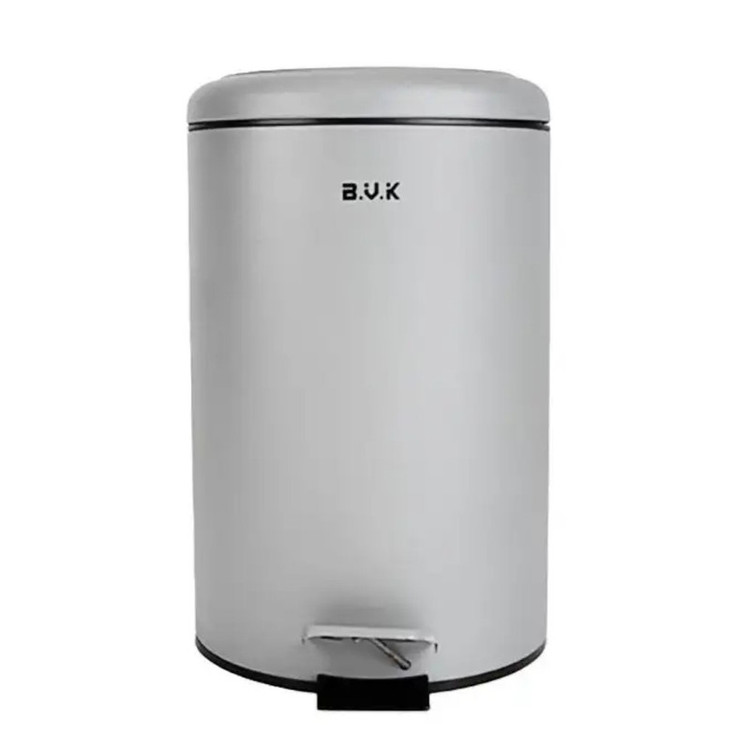سطل زباله پدالی بی.وی.کی مدل بدنه فلزی آرام بند کد HS8330 گنجایش 12 لیتر