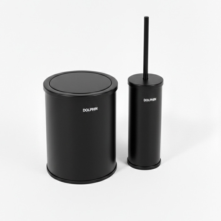 ست سطل زباله و فرچه دلفین مدل DRT-01