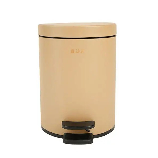 سطل زباله پدالی بی.وی.کی مدل بدنه فلزی آرام بند کد HS8330 گنجایش 5 لیتر