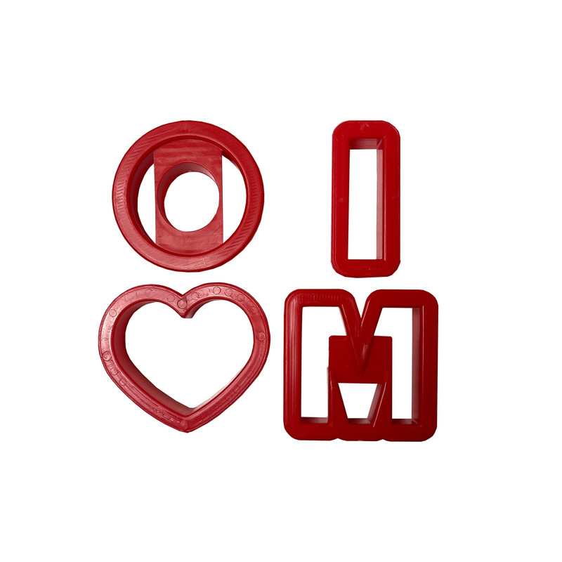 کاتر شیرینی پزی مدل I LOVE MOM مجموعه 4 عددی