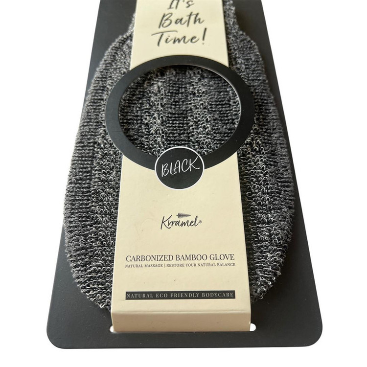 لیف ماساژ کارامل مدل CARBONIZED BAMBOO GLOVE بسته 2عددی
