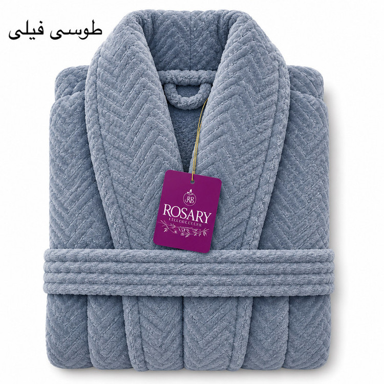 حوله پالتویی روزاری مدل تورال سایز 125×130 سانتی متر مناسب برای محدوده قد 165 تا 190 سانتی متر