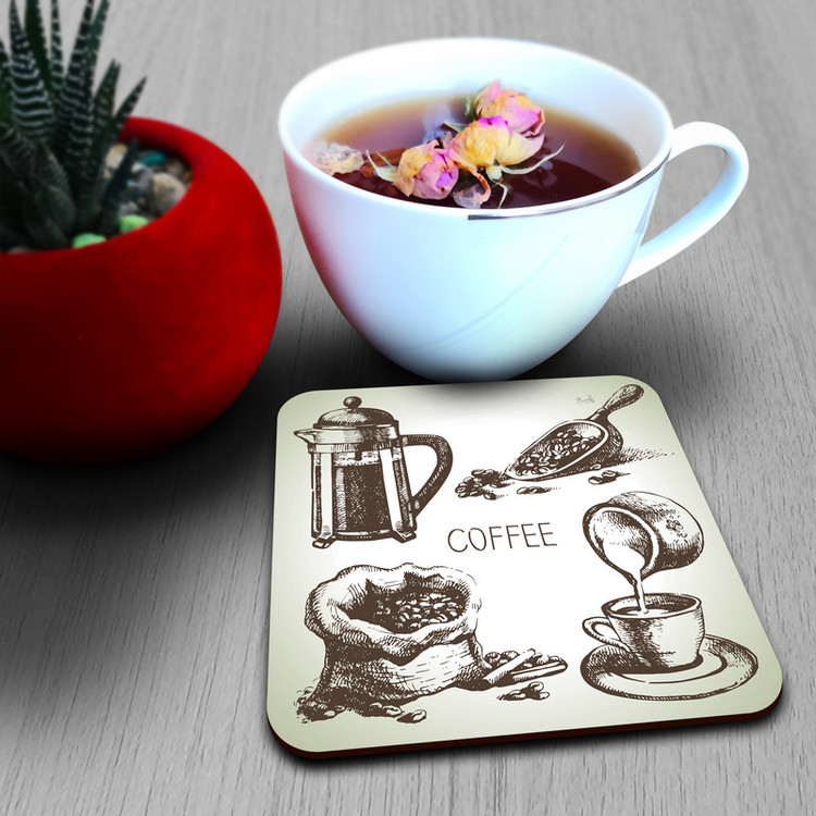 زیر لیوانی لوکسینو مدل Coffee_11:11
