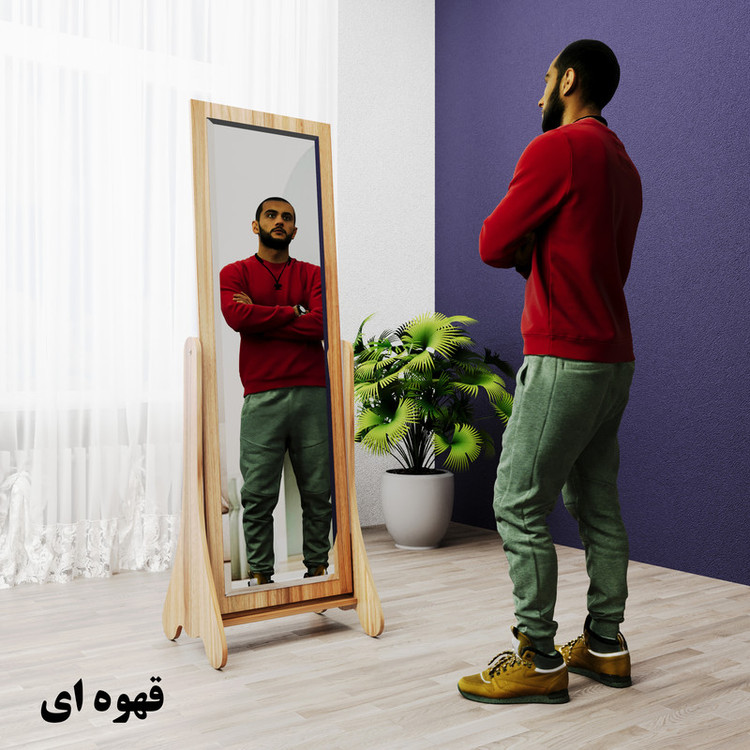 آینه وینه چوب مدل لیو