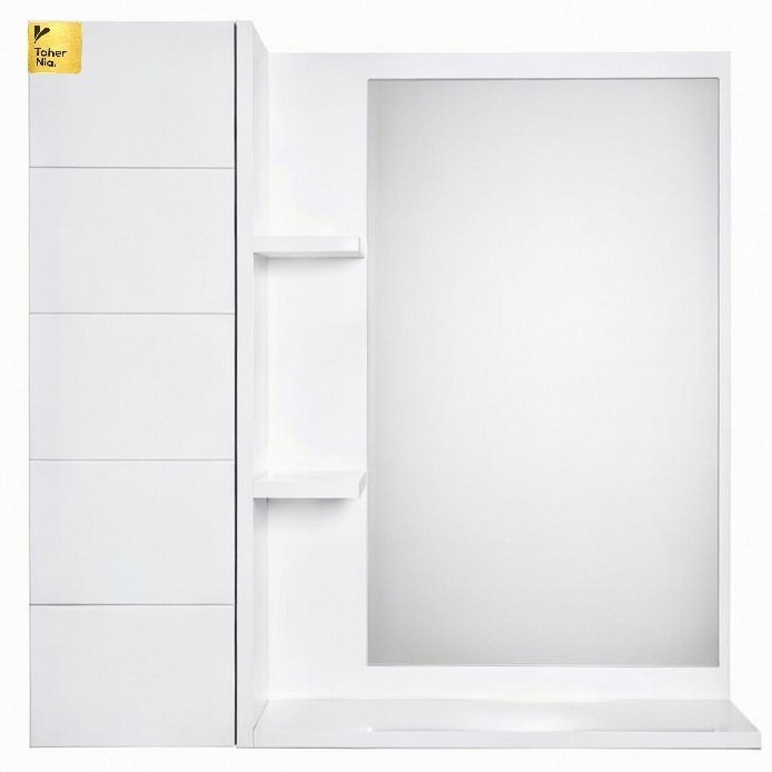 آینه سرویس بهداشتی طاهرنیا مدل چپ کرکره سایز 50*60 سانتی متر به همراه باکس