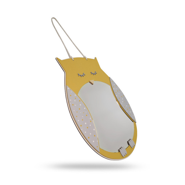 آینه دکوراتیو طرح جغد مدل MKids33C