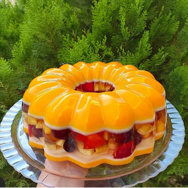 قالب ژله و دسر به گز مدل شیفون گل