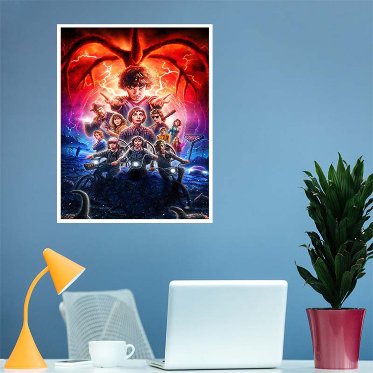 پوستر کارنیکا طرح چیزهای عجیب Stranger Things کد 90767 مجموعه 8 عددی