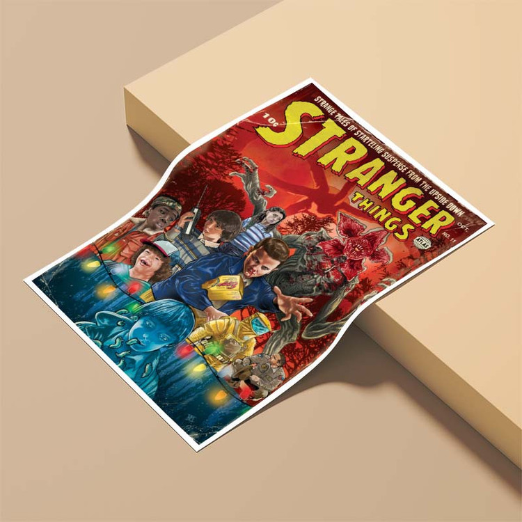 پوستر کارنیکا طرح چیزهای عجیب Stranger Things کد 90767 مجموعه 8 عددی
