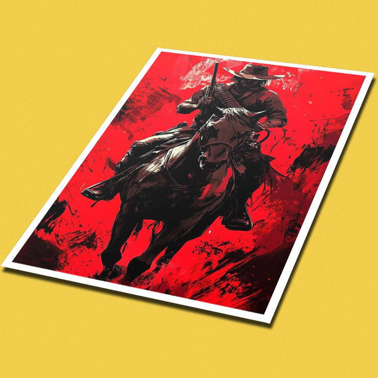 پوستر کارنیکا طرح رد دد Red Dead Redemption کد 71622 مجموعه 8 عددی
