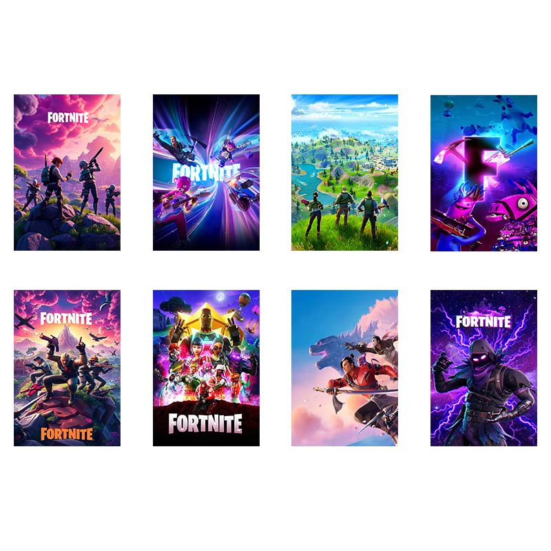 پوستر کارنیکا طرح فورتنایت Fortnite کد 21201 مجموعه 8 عددی