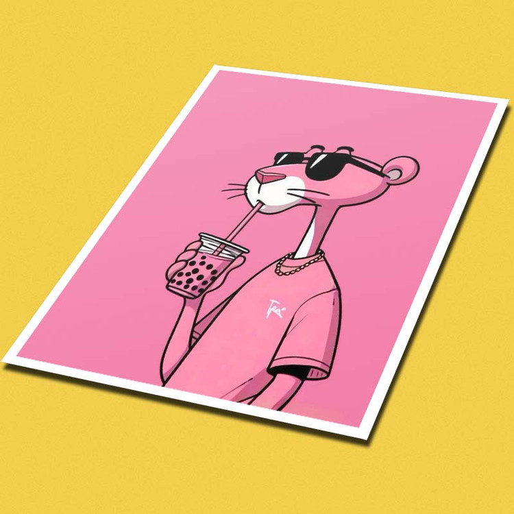 پوستر کارنیکا طرح پلنگ صورتی pink panther کد 31213 مجموعه 8 عددی