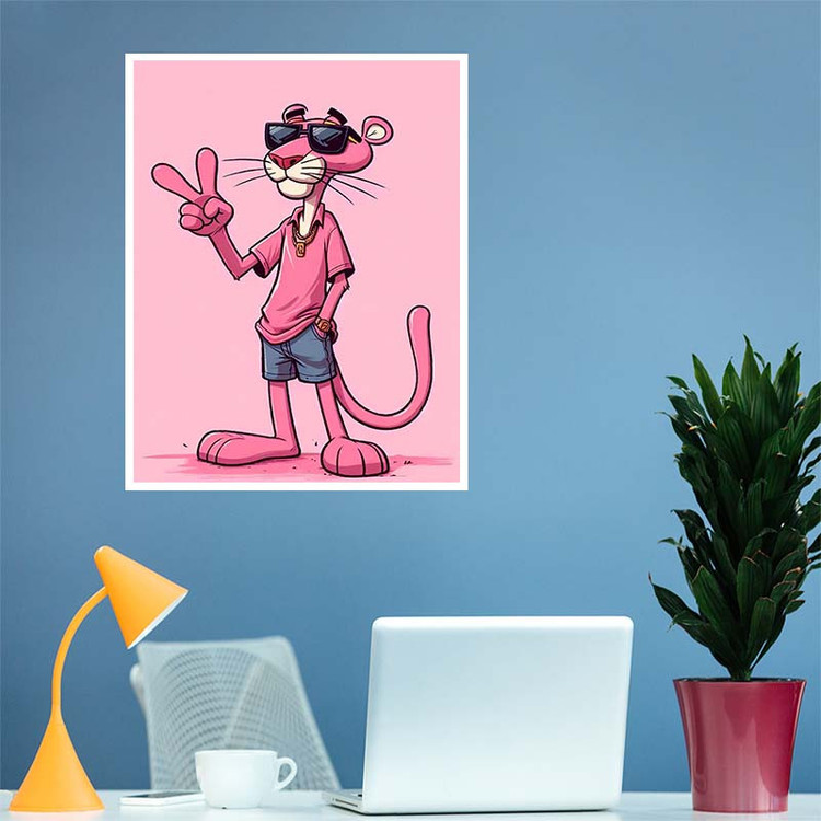 پوستر کارنیکا طرح پلنگ صورتی pink panther کد 31213 مجموعه 8 عددی