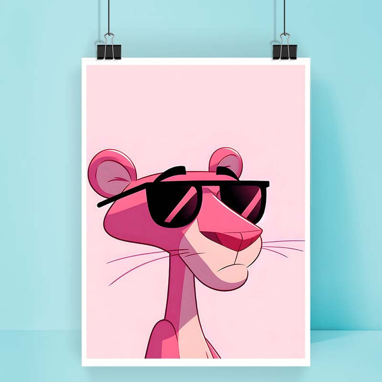 پوستر کارنیکا طرح پلنگ صورتی pink panther کد 31213 مجموعه 8 عددی