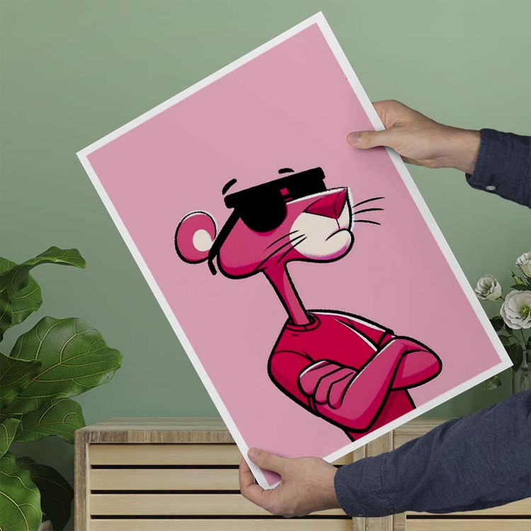 پوستر کارنیکا طرح پلنگ صورتی pink panther کد 31213 مجموعه 8 عددی