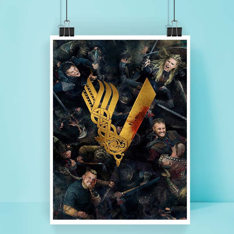 پوستر کارنیکا طرح وایکینگها Vikings کد 47987 مجموعه 8 عددی