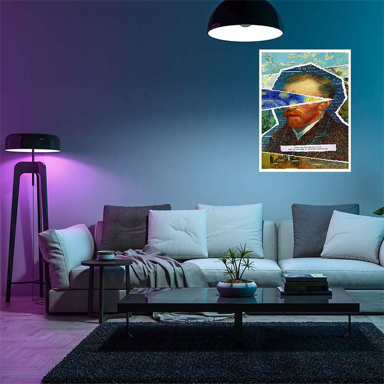 پوستر کارنیکا طرح شب پرستاره فانتزی ونگوگ Fantasy Starry Night Van Gogh کد 51303 مجموعه 8 عددی